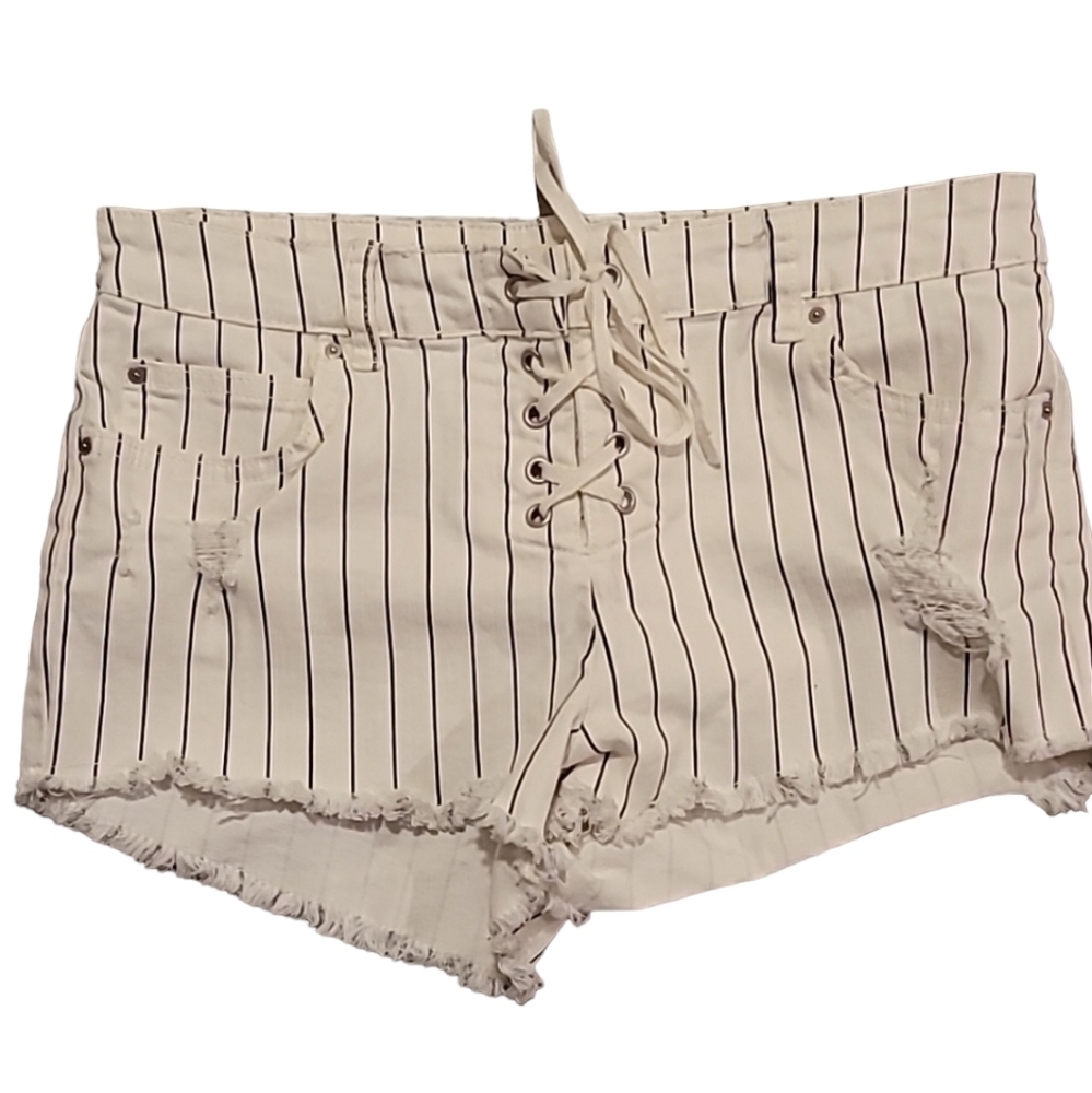 BILLABONG stripe lace up shorts size 28